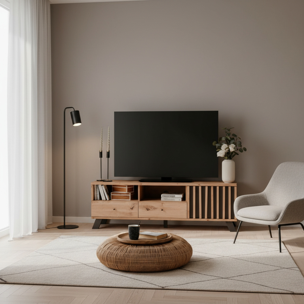 DecHome MEDAN56A Mobile TV Moderno 138x40x44 Rovere Medan