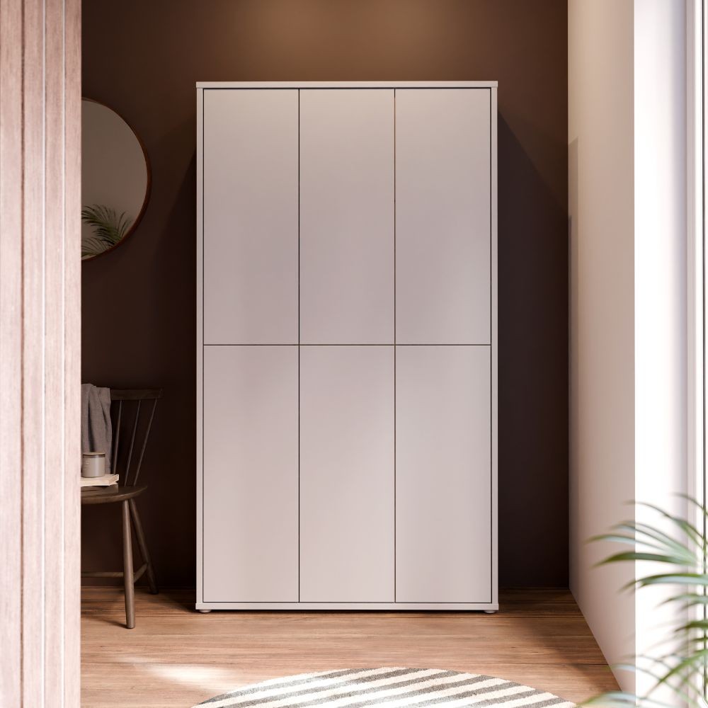 DecHome MEDEA6MULTIGR192 Mobile Multiuso 6 Ante 16 Ripiani 109.2x34.9x191.9 cm Truciolare - Medea