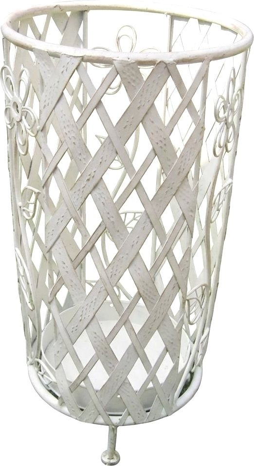 DecHome MF802605 Portaombrelli Buddha effetto Antico in Acciaio cm � 25x46 h Bianco