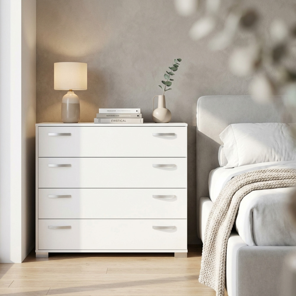 DecHome MK801529 Cassettiera 4 Cassetti 90x40x72 Bianco