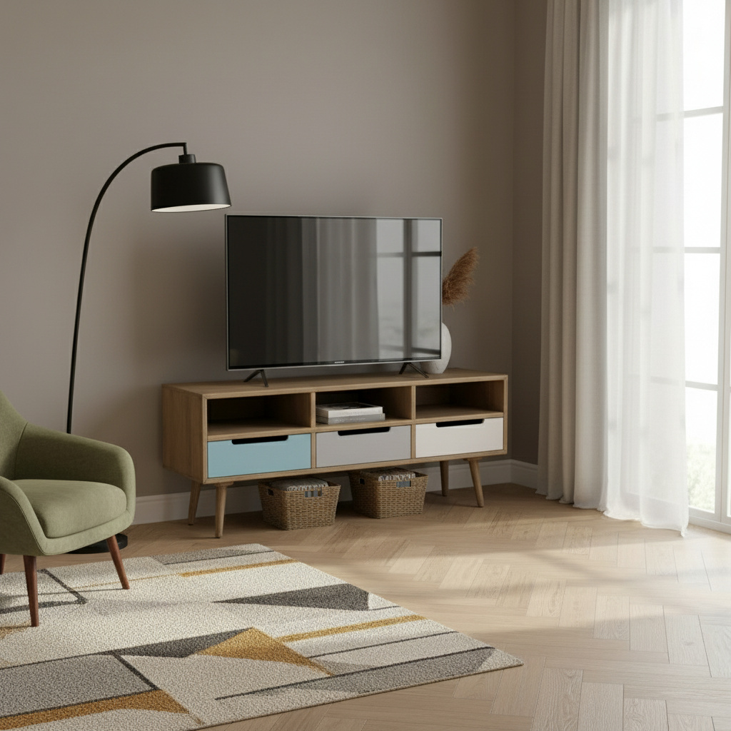 DecHome MO806392 Mobile TV Scandinavo 120x35,5x29,5 Multicolore