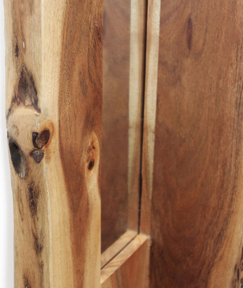 DecHome MO807017 Mensola Moderna Design in Legno di Acacia 120x22x38 cm