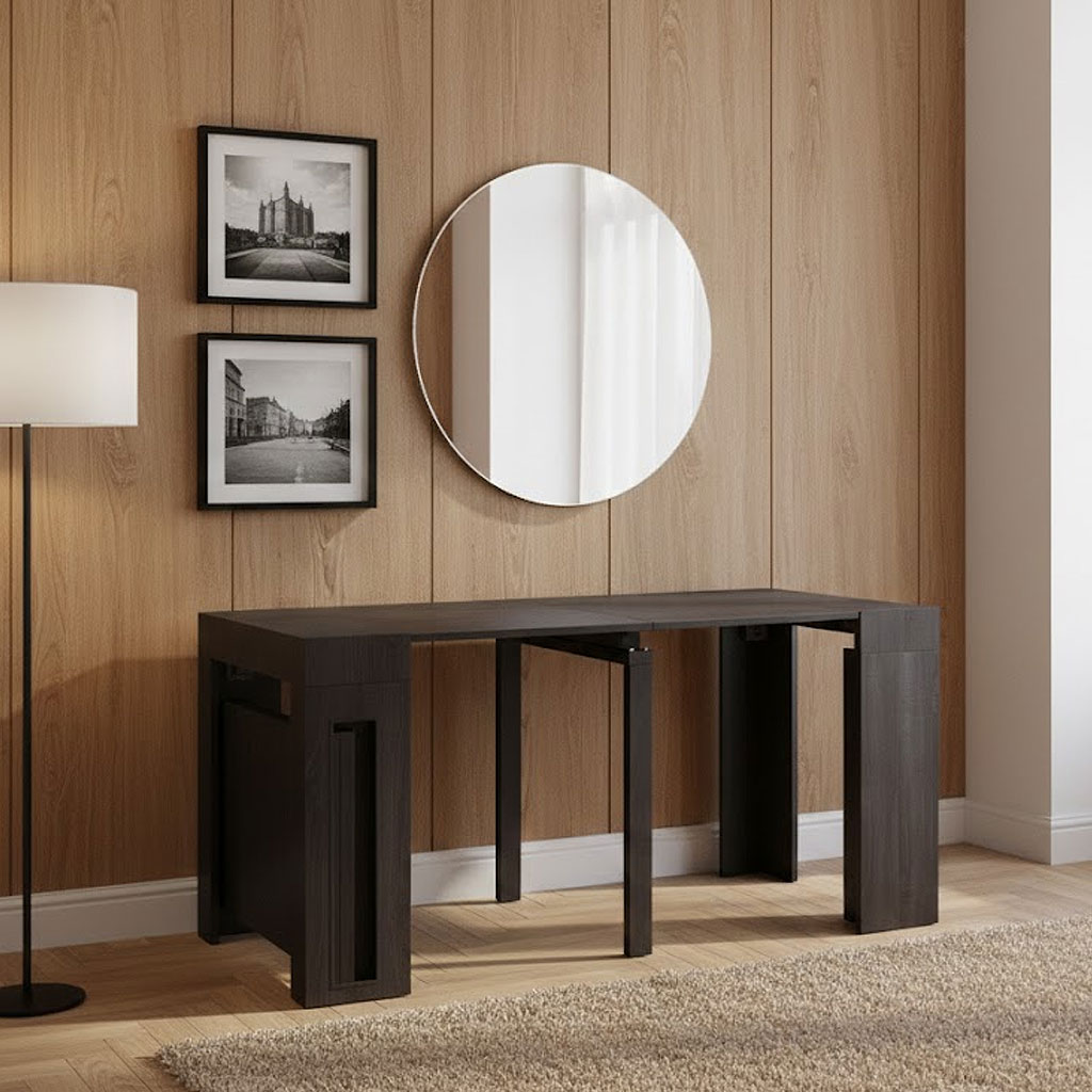 DecHome MO807169 Tavolo Consolle Allungabile Ingresso 45-300 X 90 cm Antracite