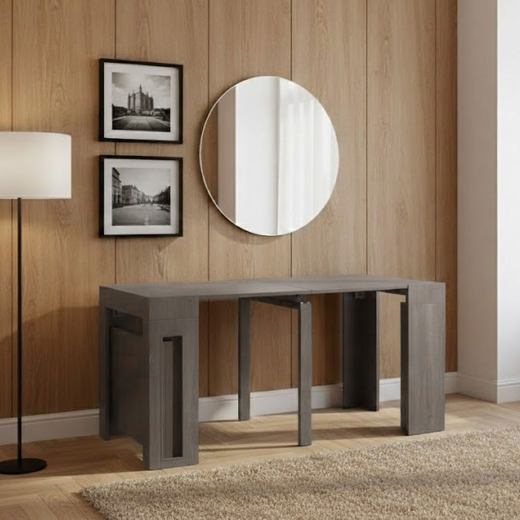 DecHome MO807170 Tavolo Consolle Allungabile Ingresso 45-300 X 90 cm Taupe