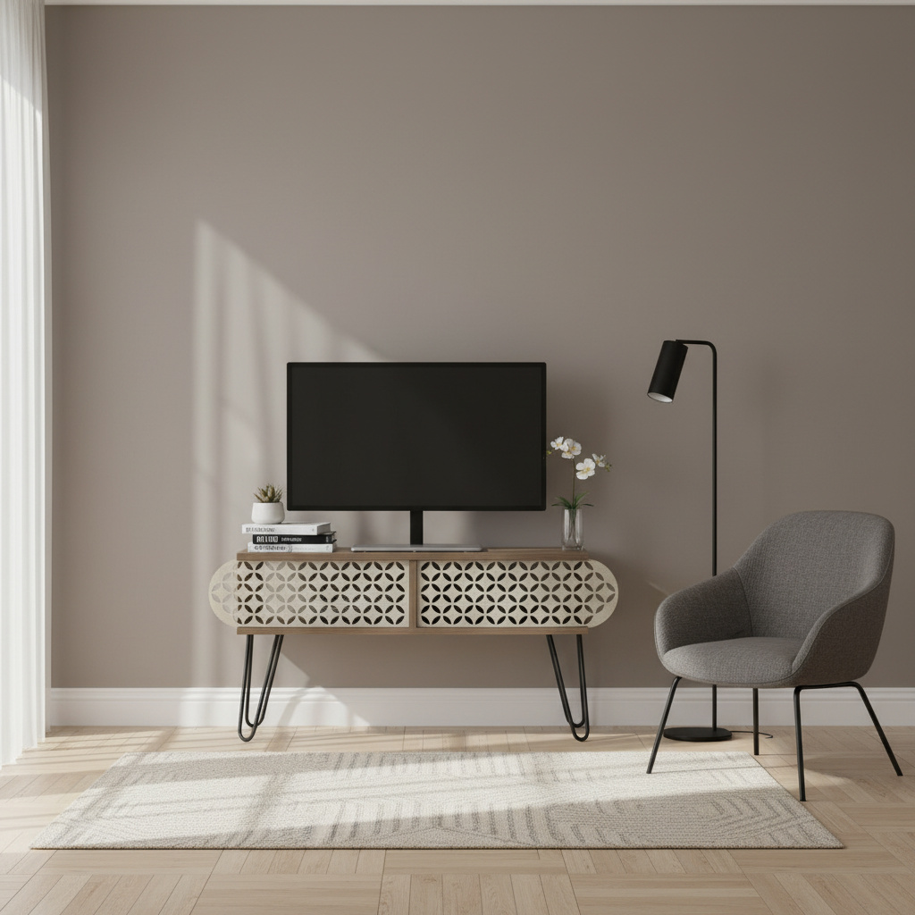 DecHome MT190111 Mobile TV Moderno 106x30x48 Noce Illia