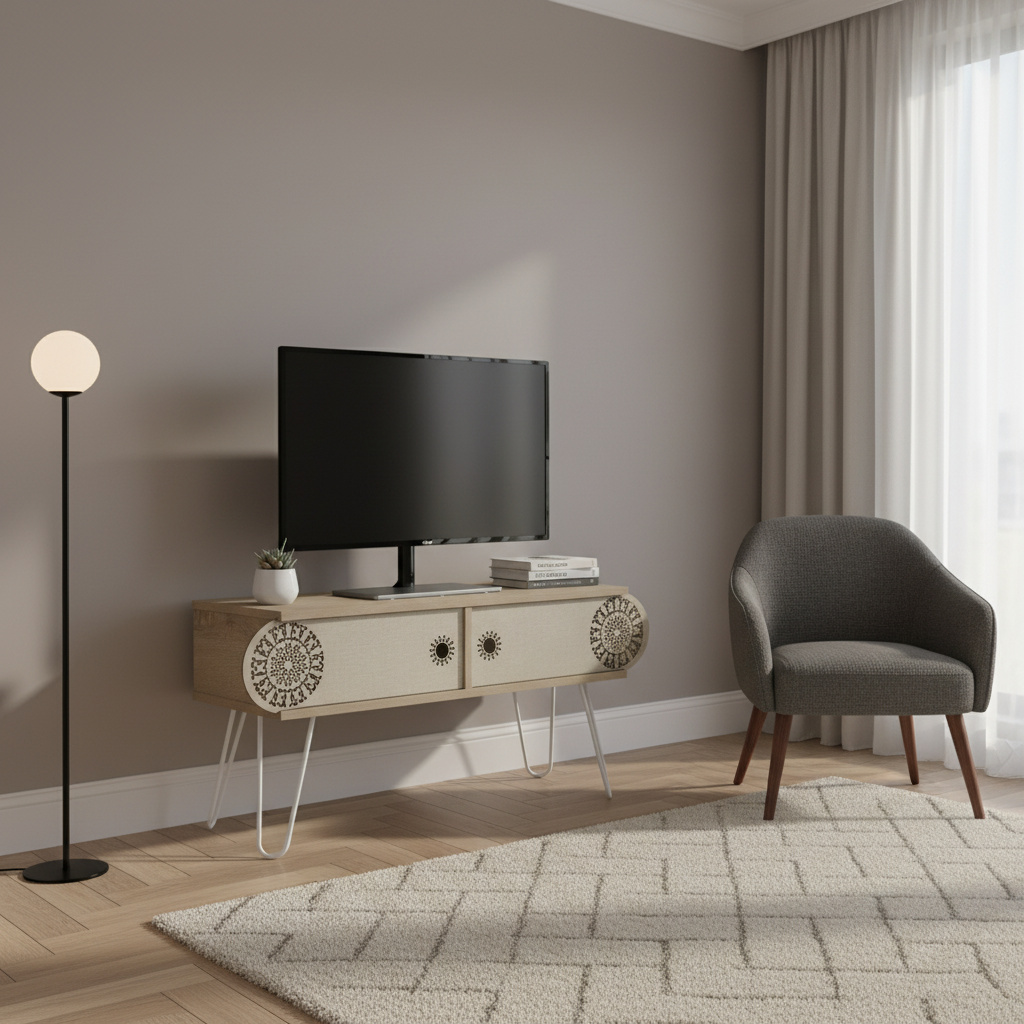DecHome MT190122 Mobile TV Scandinavo 106x30x48 Rovere Illia