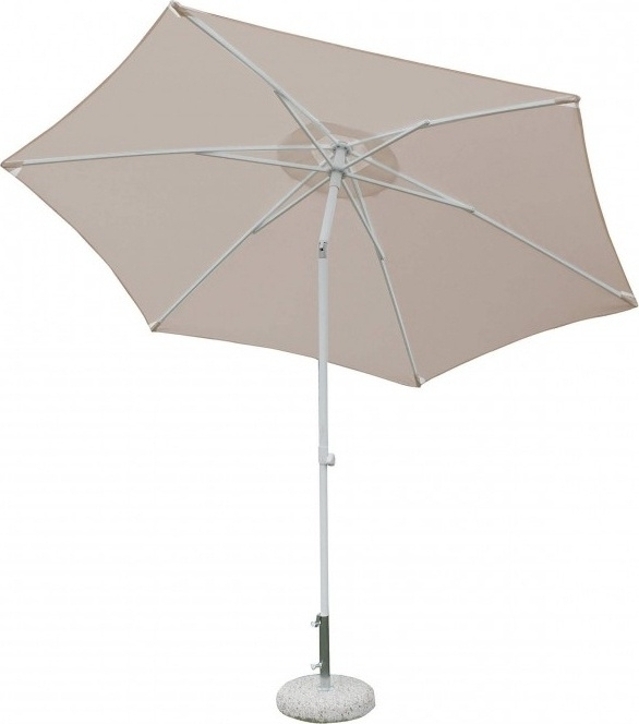 VivaGarden OM806045 Ombrellone da Giardino 3x3 mt Alluminio Tortora