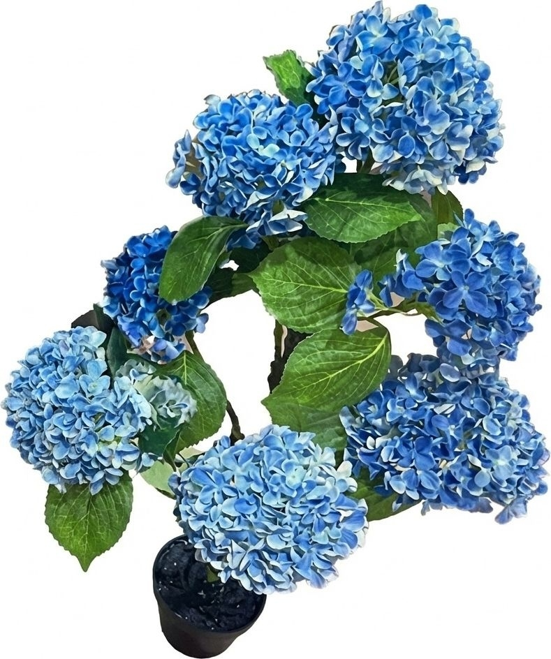 DecHome ORTENSIABLU Pianta Artificiale 150 cm Blu con Vaso Incluso