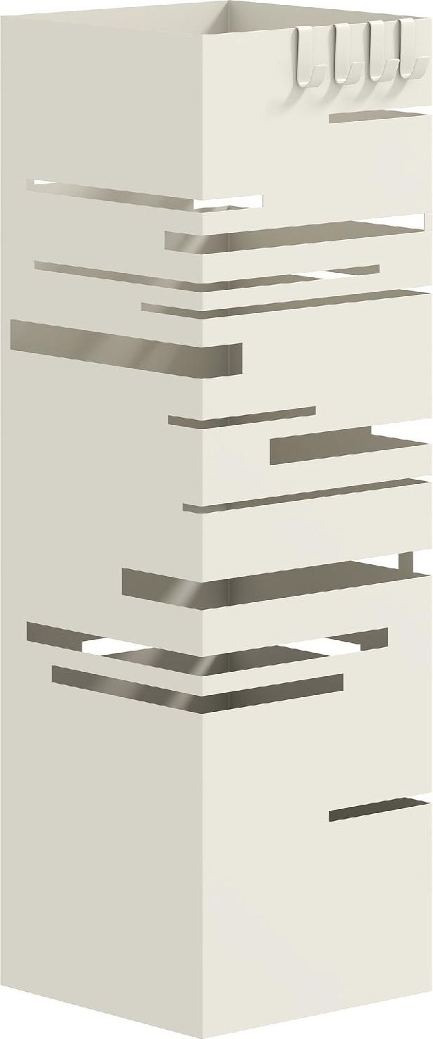 DecHome R351BG Portaombrelli Autoportante Quadrato in Metallo 15.5x15.5x49 cm Beige