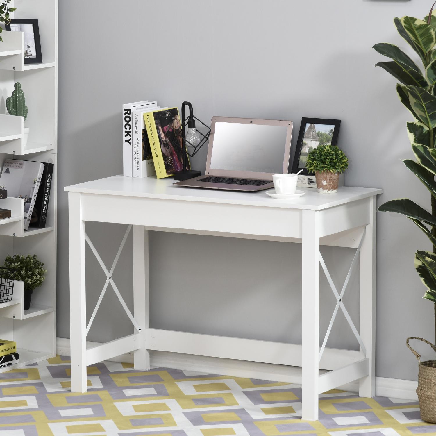 DecHome R360WT Scrittoio Moderno 105x50x76 cm Bianco