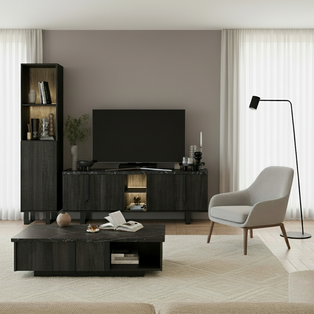 DecHome ZAIRATV165 Mobile TV Moderno 165x49x60 Palissandro Zaira