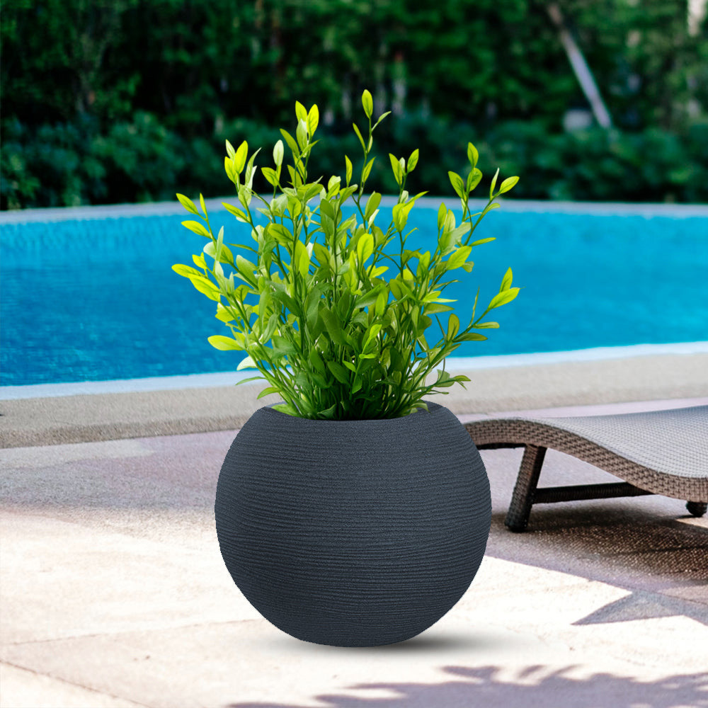 Divina Garden DGMBOTTI40G Vaso in Resina da Esterno Interno � 40x33h cm Grigio Botticelli