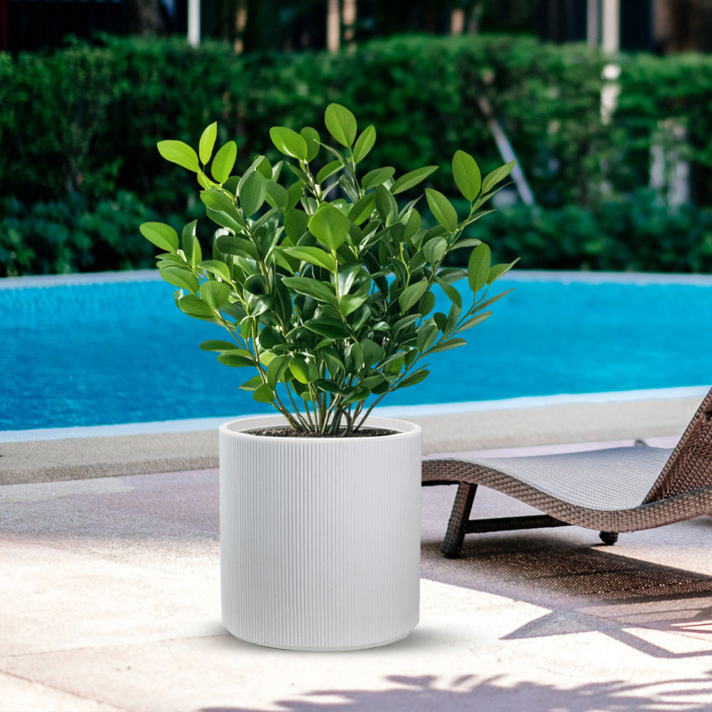 Divina Garden DGMODI36W Vaso in Resina da Esterno Interno � 36x35h cm Bianco Modigliani