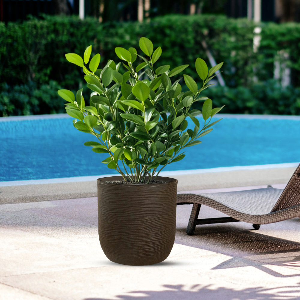 Divina Garden DGRAFF35M Vaso in Resina da Esterno Interno � 35x34h cm Marrone Raffaello