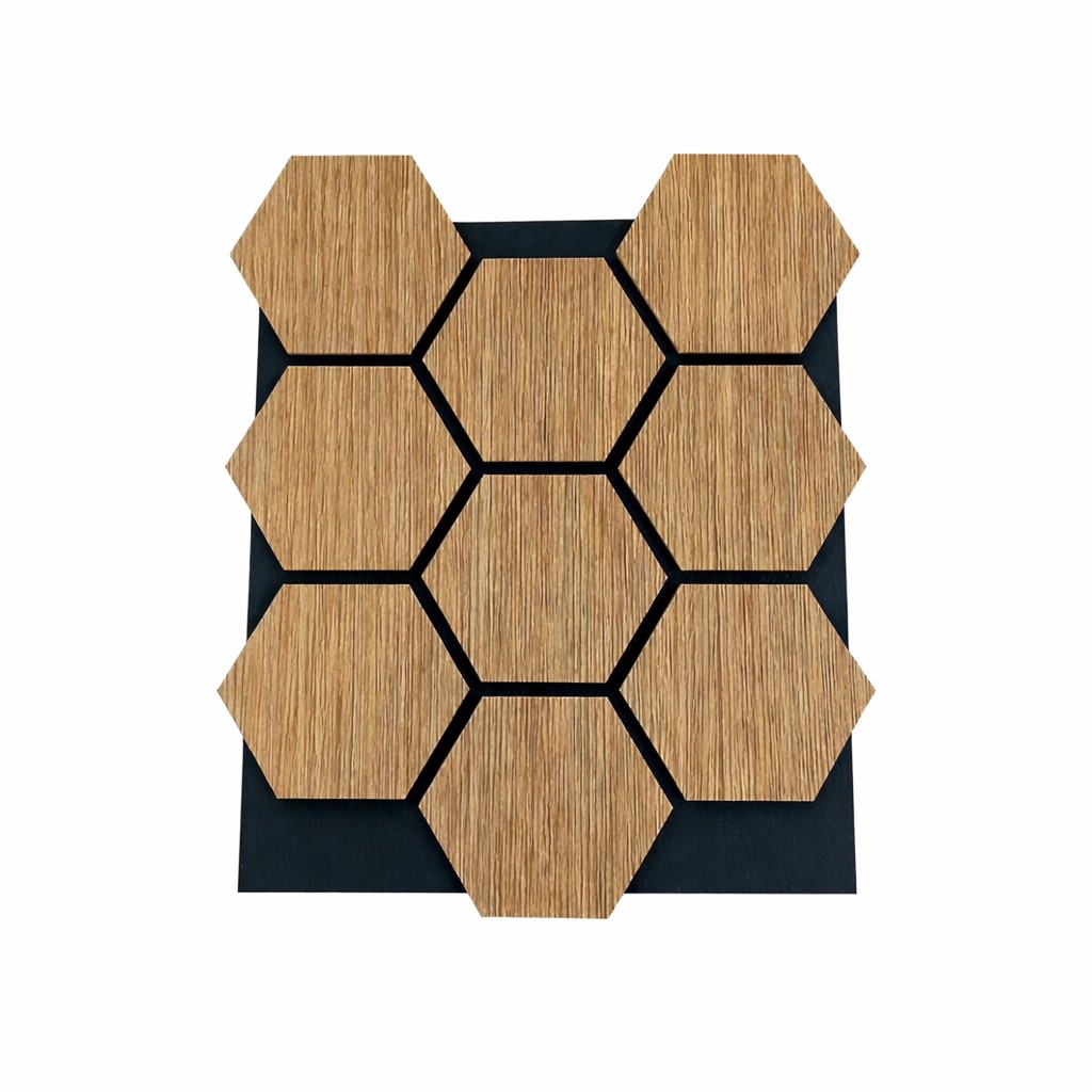 Divina Home DH104817 Set 12 pz Pannello Decorativo in Legno MDF 62x76 Rovere