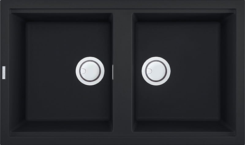 ELLECI LGB45059 Lavello Cucina 2 Vasche eff. Fragranite 86 cm Antracite  Best 450