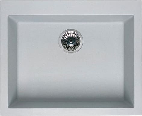 ELLECI LGQ10568BSO Lavello Cucina 1 Vasca eff. Fragranite Sottotop 54 cm Bianco