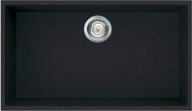ELLECI LKQ13086BSO Lavello Cucina Sottotop 1 Vasca Keratek Kuro 86  Quadra 130