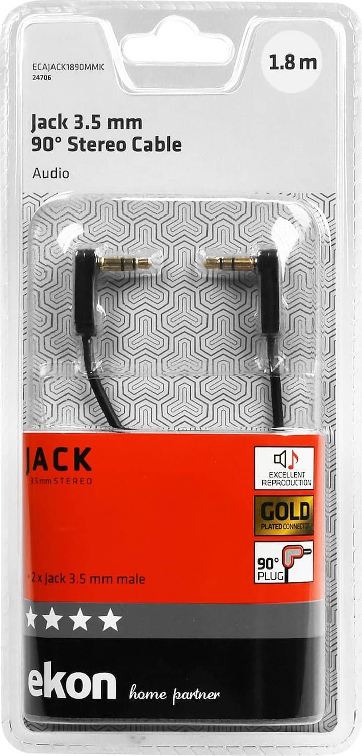 Ekon JACK1890M Cavo audio jack 3,5 mm stereo maschio a stereo maschio