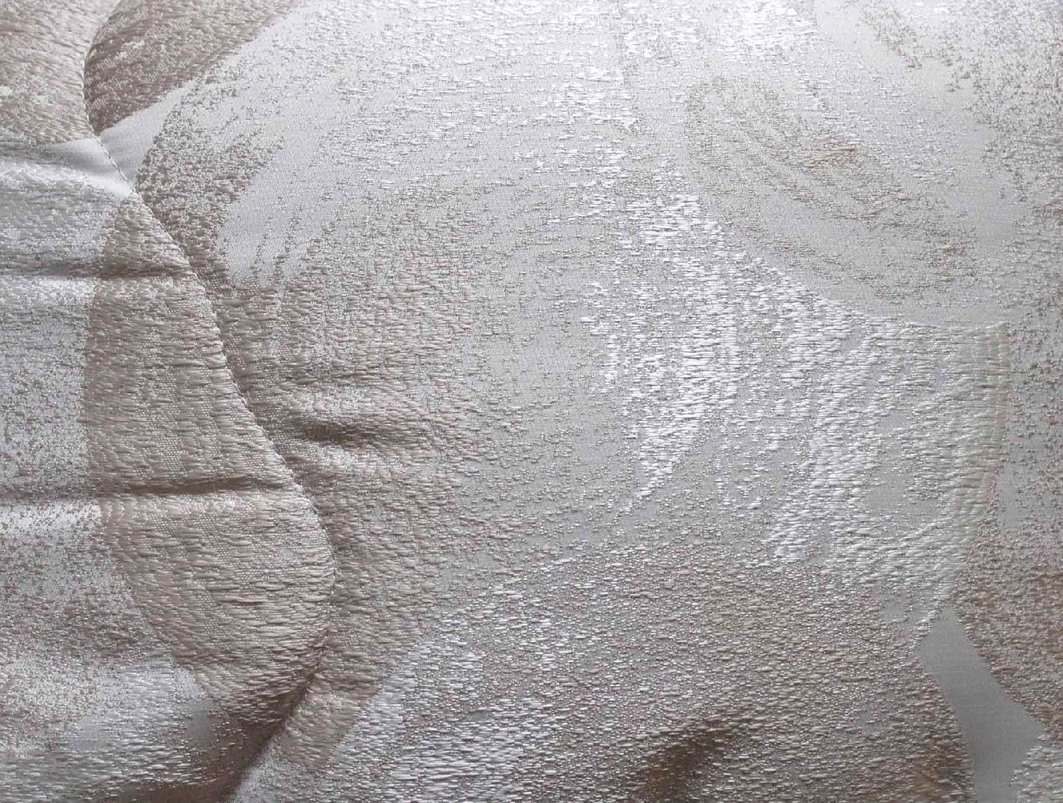 Elite Trapunta Invernale Matrimoniale 260x265 cm in Raso fantasia Jacquard Cerchi colore Beige - Noemi