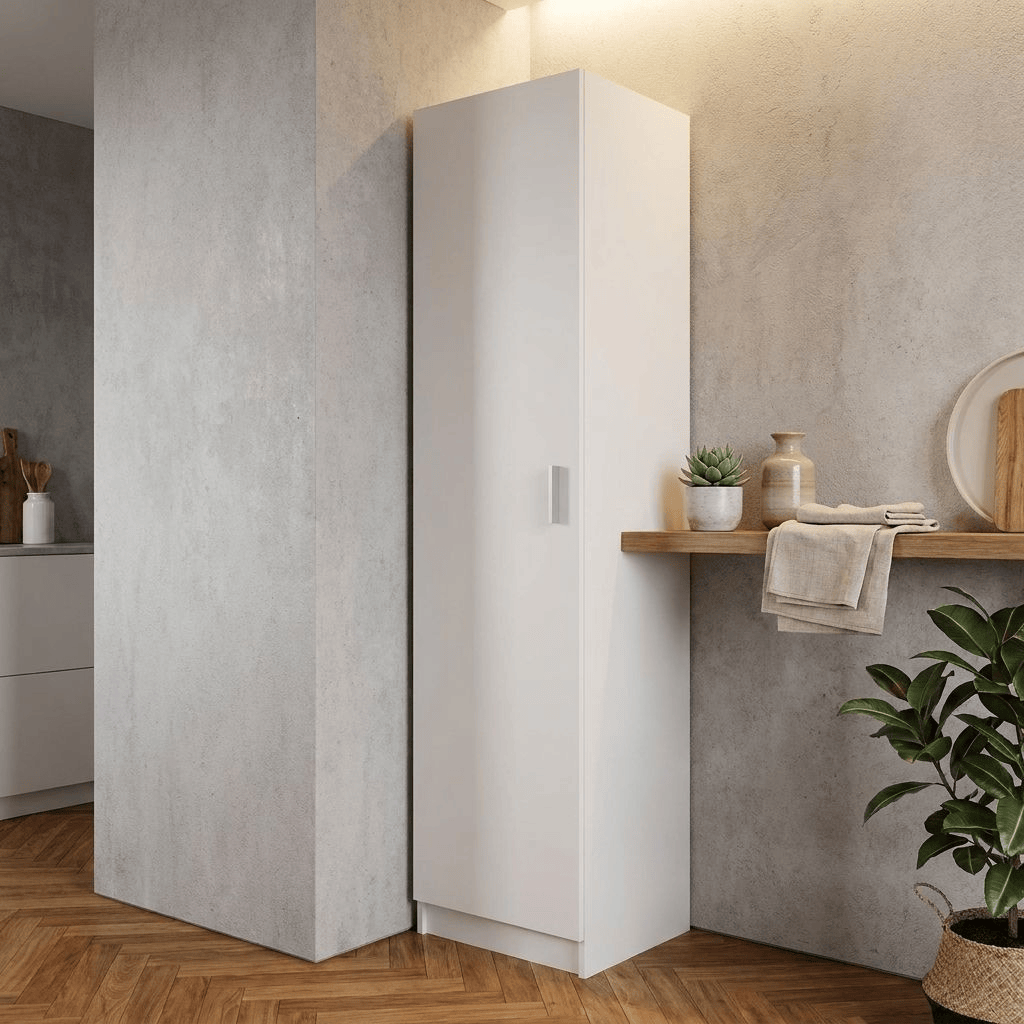 FORES HABITAT 71410 Mobile Multiuso 37x37x180h cm Bianco -  Linea Multiuso
