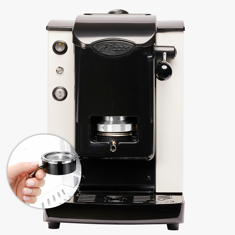 Faber SPBIANLT2.1 Slot Plast Lite 2.1 Macchina Caff� a Cialde Espresso Manuale BiancoNero