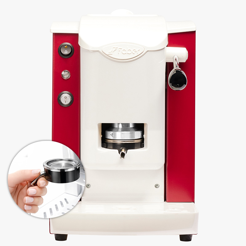Faber SPBORBLT2.1 Slot Plast Lite 2.1 Macchina Caff� Cialde Espresso Manuale BorgognaBianco
