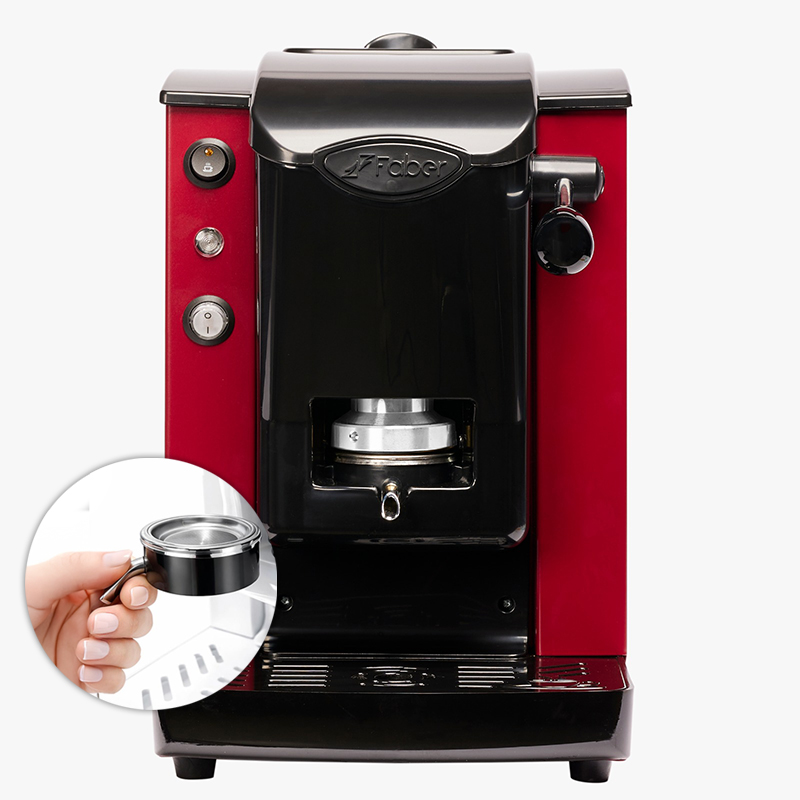 Faber SPBORNLT2.1 Slot Plast Lite 2.1 Macchina Caff� a Cialde Espresso Manuale BorgognaNero