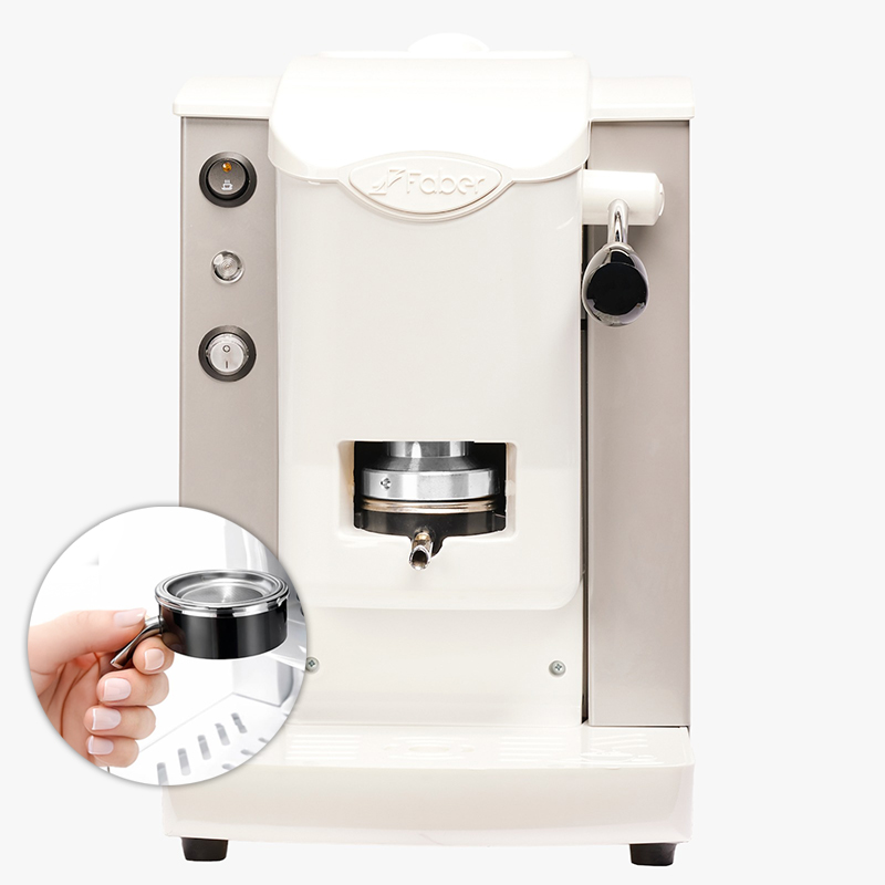 Faber SPGRIBLT2.1 Slot Plast Lite 2.1 Macchina Caff� a Cialde Espresso Manuale GrigioBianco
