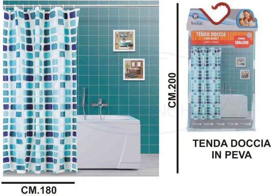 Feridras FER187057 Tenda Doccia In Peva cm 180x200