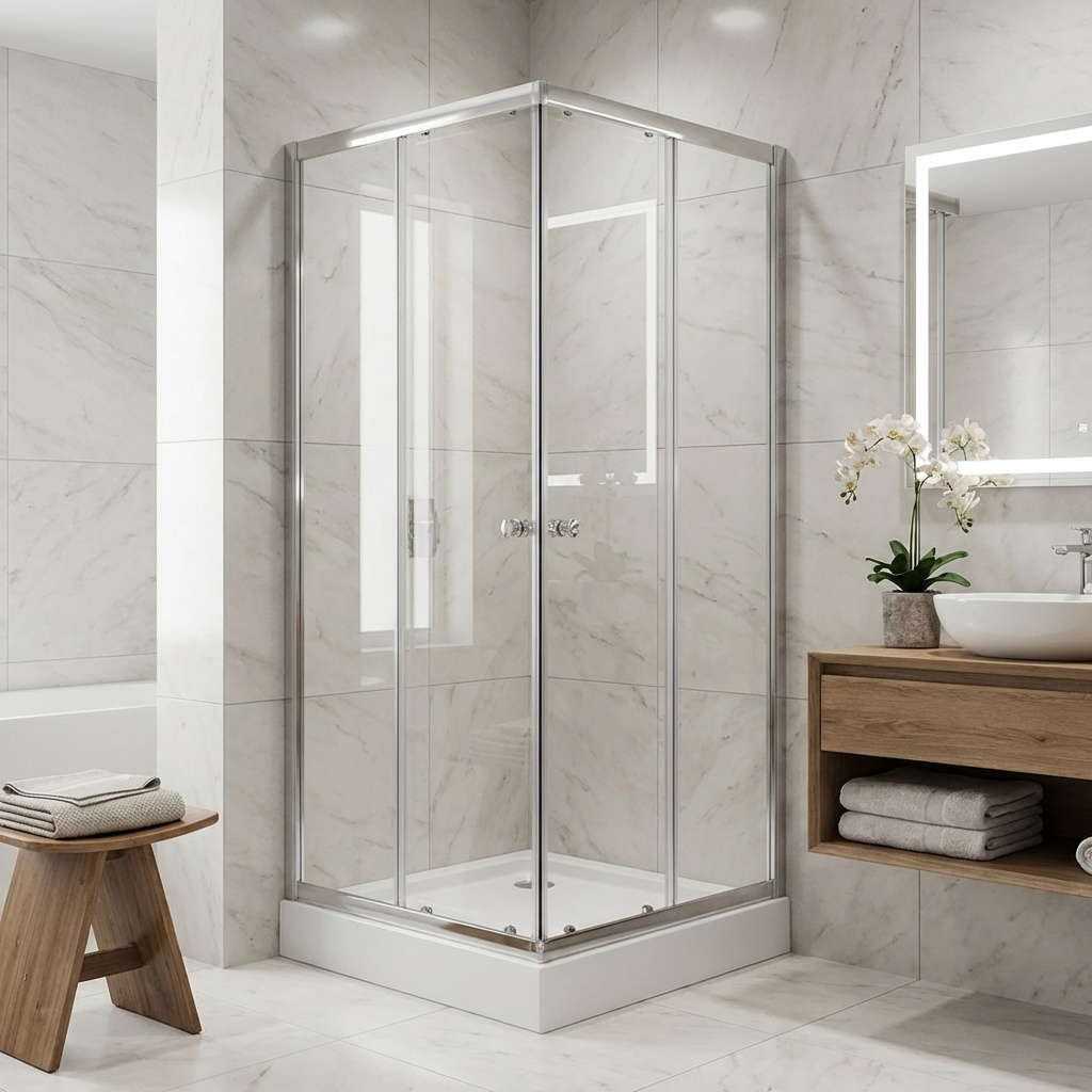 Fluxy SW8024 (80X100) Box Doccia Cristallo a Due Porte Giada cm 80x100 H 185