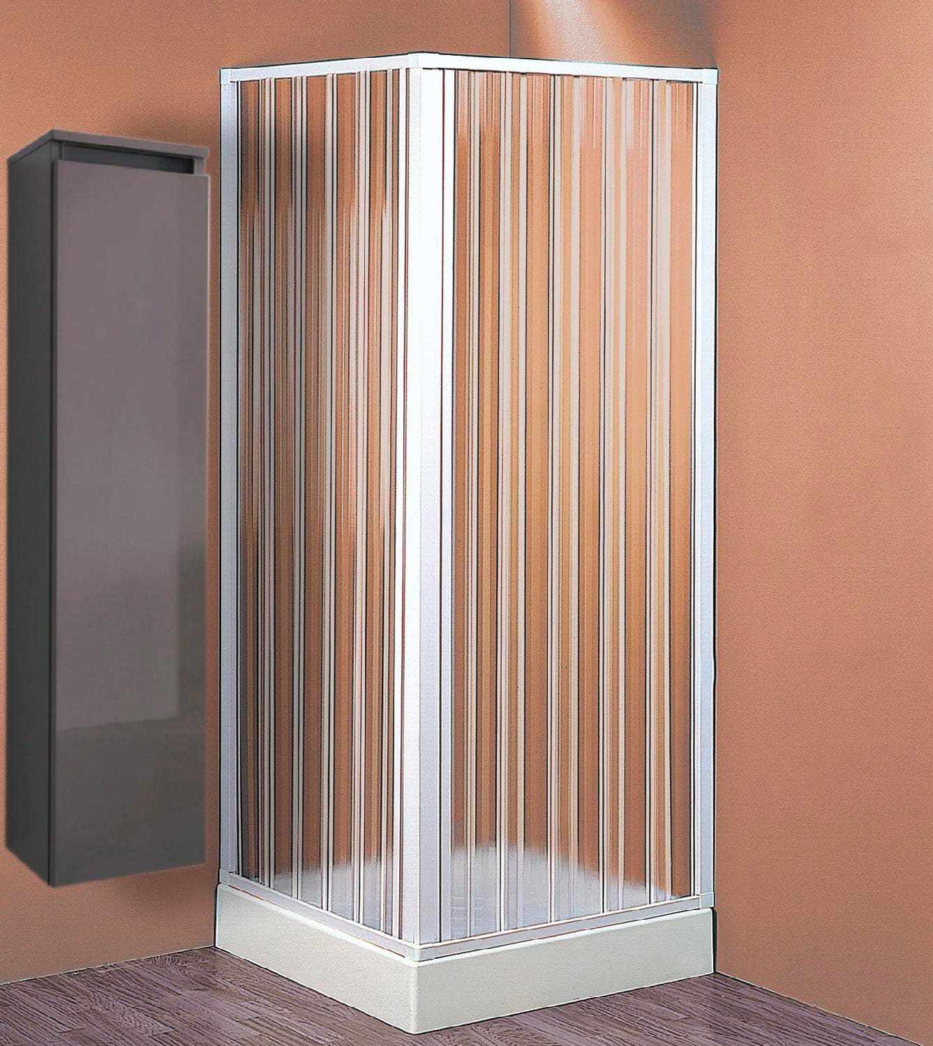 FORTE BK102001 Box doccia 110 x 110 cm Cabina doccia Angolare a soffietto  Sky