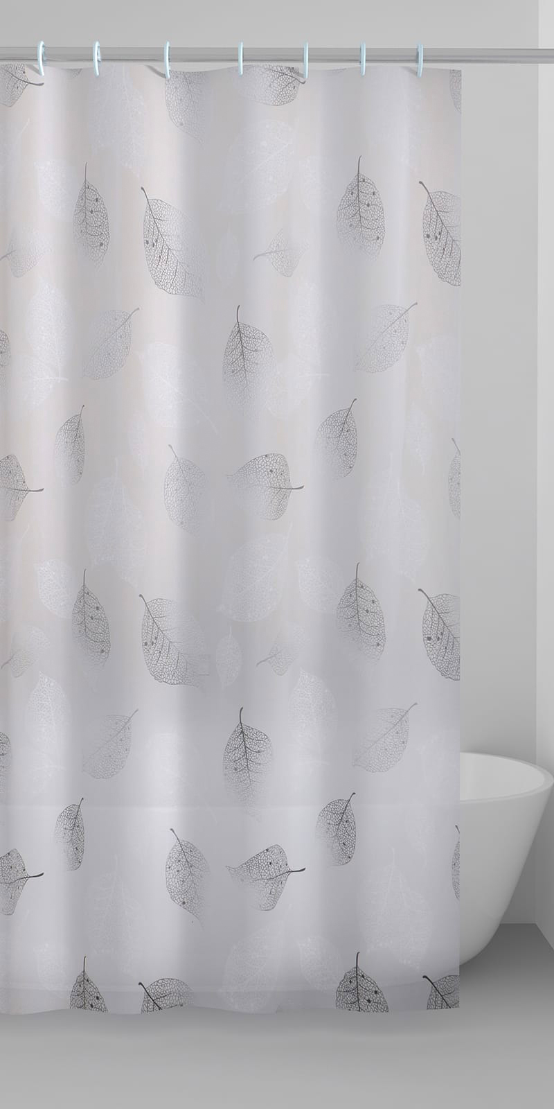 GEDY TVI 1353 1830 Tenda doccia 180x200 cm PEVA Grigio  G-Fogliage
