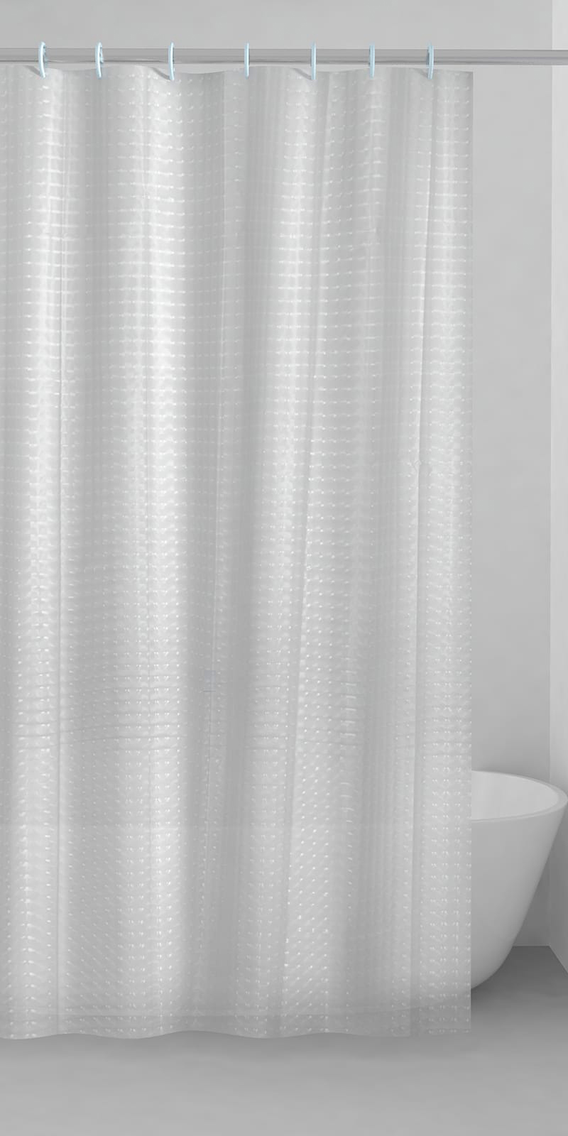GEDY TVI 1357 1830 Tenda doccia 180x200 cm PEVA Decoro 3D Bianco  G-Ice