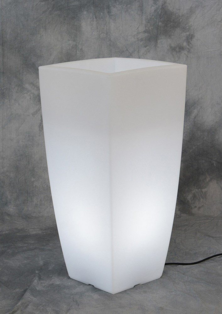 Giardini del Re HOME LIGHT QUADRO 40X40X90 B Vaso Resina Luminoso cm40X40X90H bianco bianca HOME LIGHT QUADRO