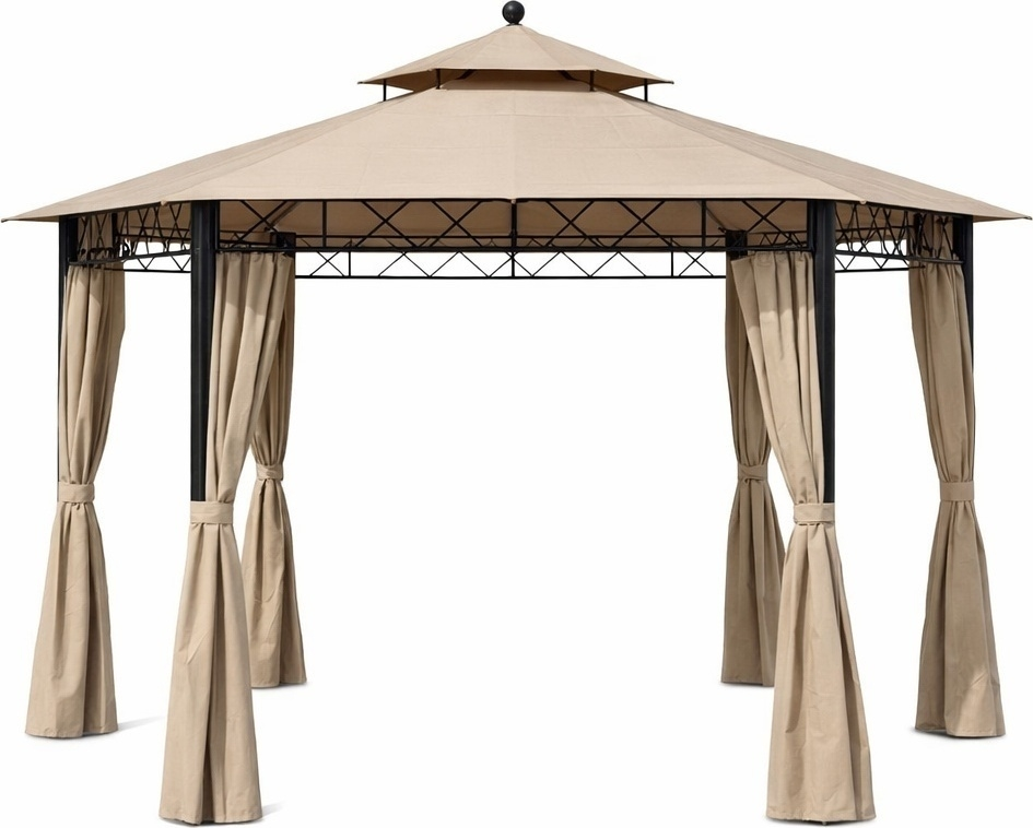 Giardini del Re SET 4 TELI GAZEBO EDEN Bianco Teli Gazebo 3x3 Set 4 Teli Laterali Modello Eden colore Bianco