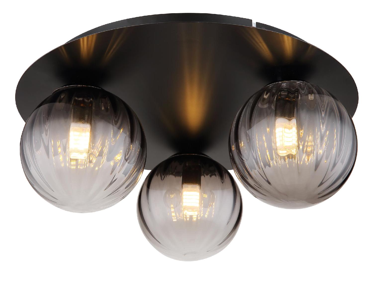 GLOBO LIGHTING 15216-3 Plafoniera a Soffitto 3 Luci Dallerta  Nero