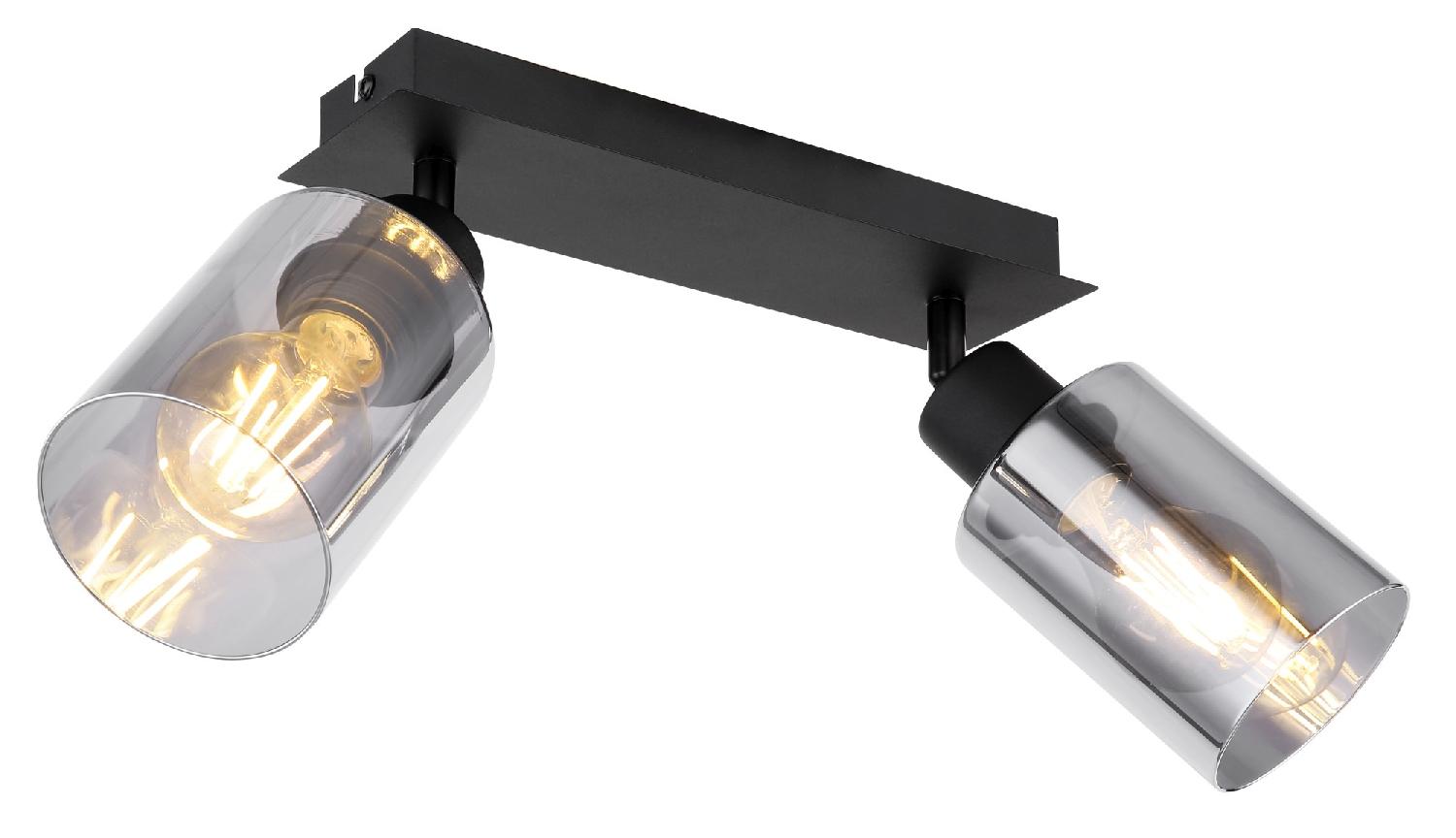 GLOBO LIGHTING 15465-2 Plafoniera Soffitto 2 Luci Nero Opaco