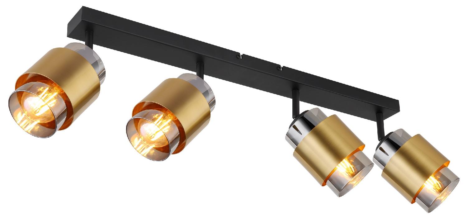 GLOBO LIGHTING 15560-4 Plafoniera a Soffitto Nero Opaco 4 x E27  Milley