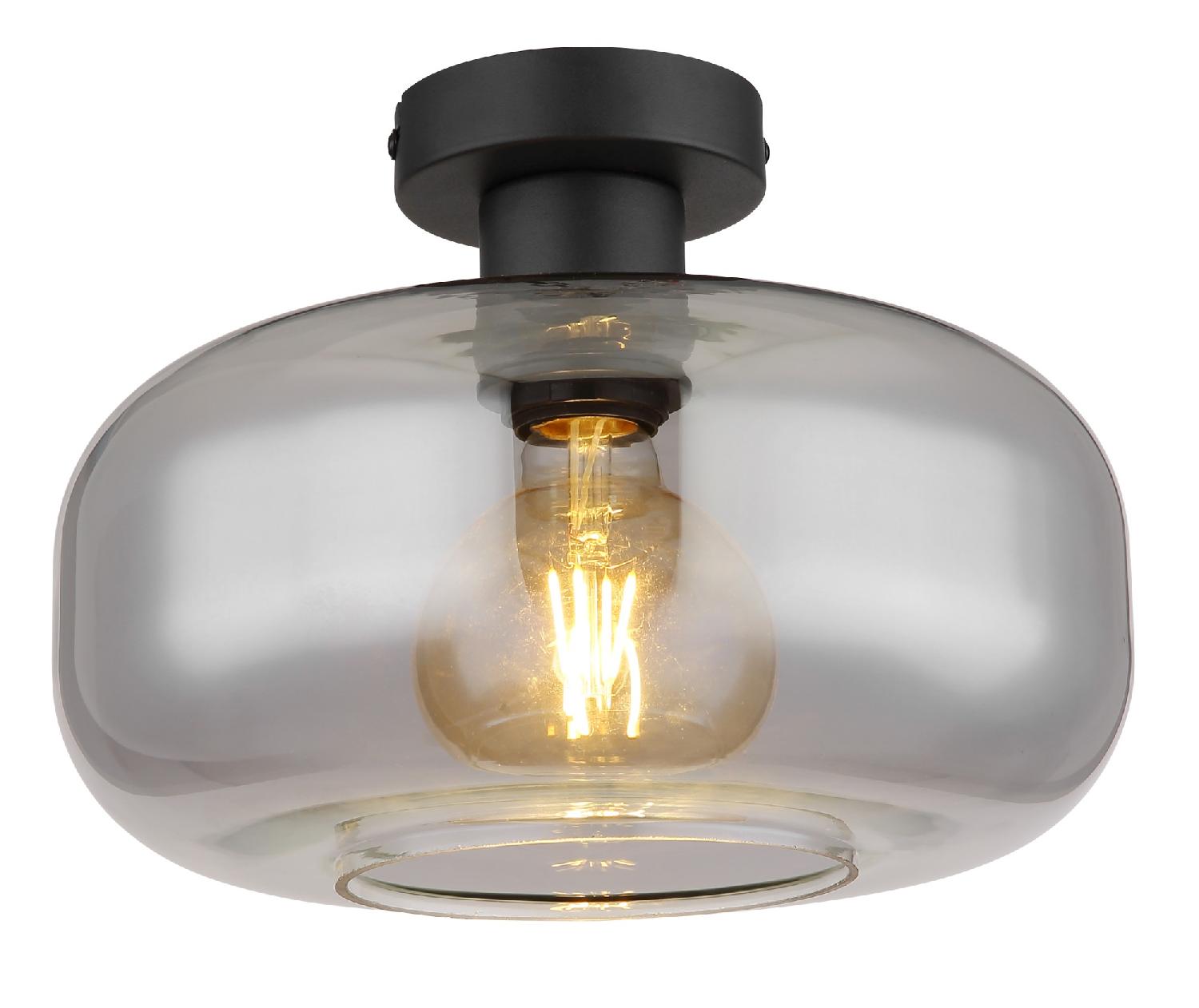 GLOBO LIGHTING 15566D Plafoniera a Soffitto 40 Watt Nero Opaco