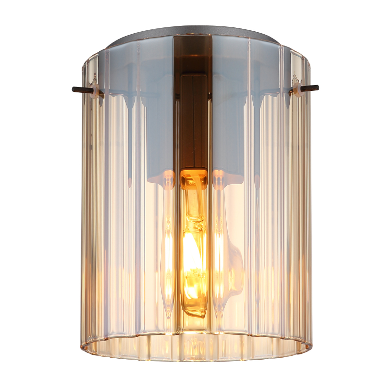 GLOBO LIGHTING 15904DA Plafoniera a Soffitto Tulivar  Ambra Grigio Scuro