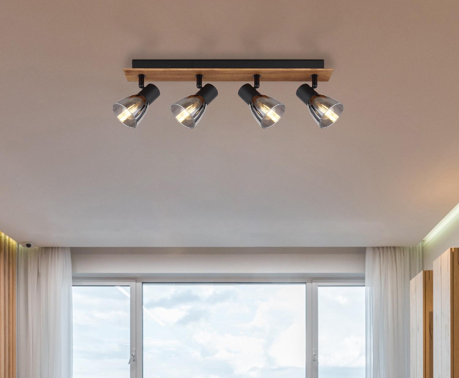 GLOBO LIGHTING 54307-4W Plafoniera a Soffitto 4 Luci E14 Claude