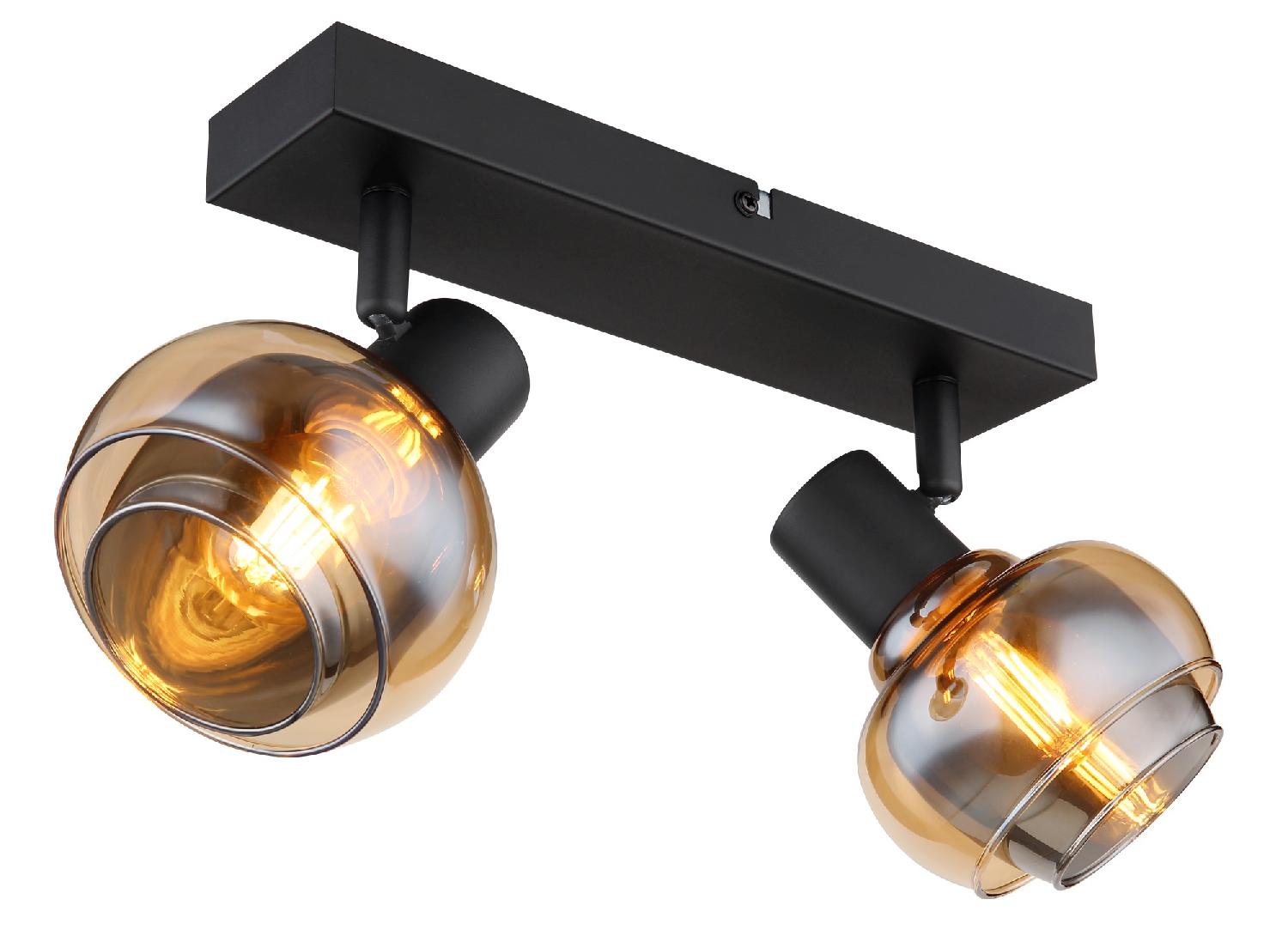 GLOBO LIGHTING 54309-2B Plafoniera Soffitto 2 Luci Nero Opaco Tokki