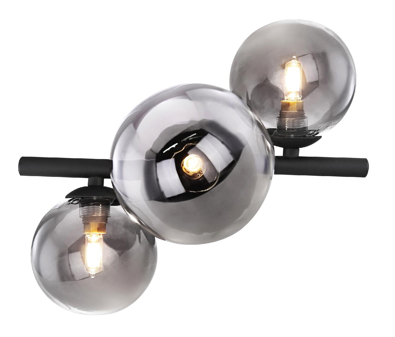 GLOBO LIGHTING 56133-3W Plafoniera LED a Soffitto 3 Luci G9 Nero Opaco