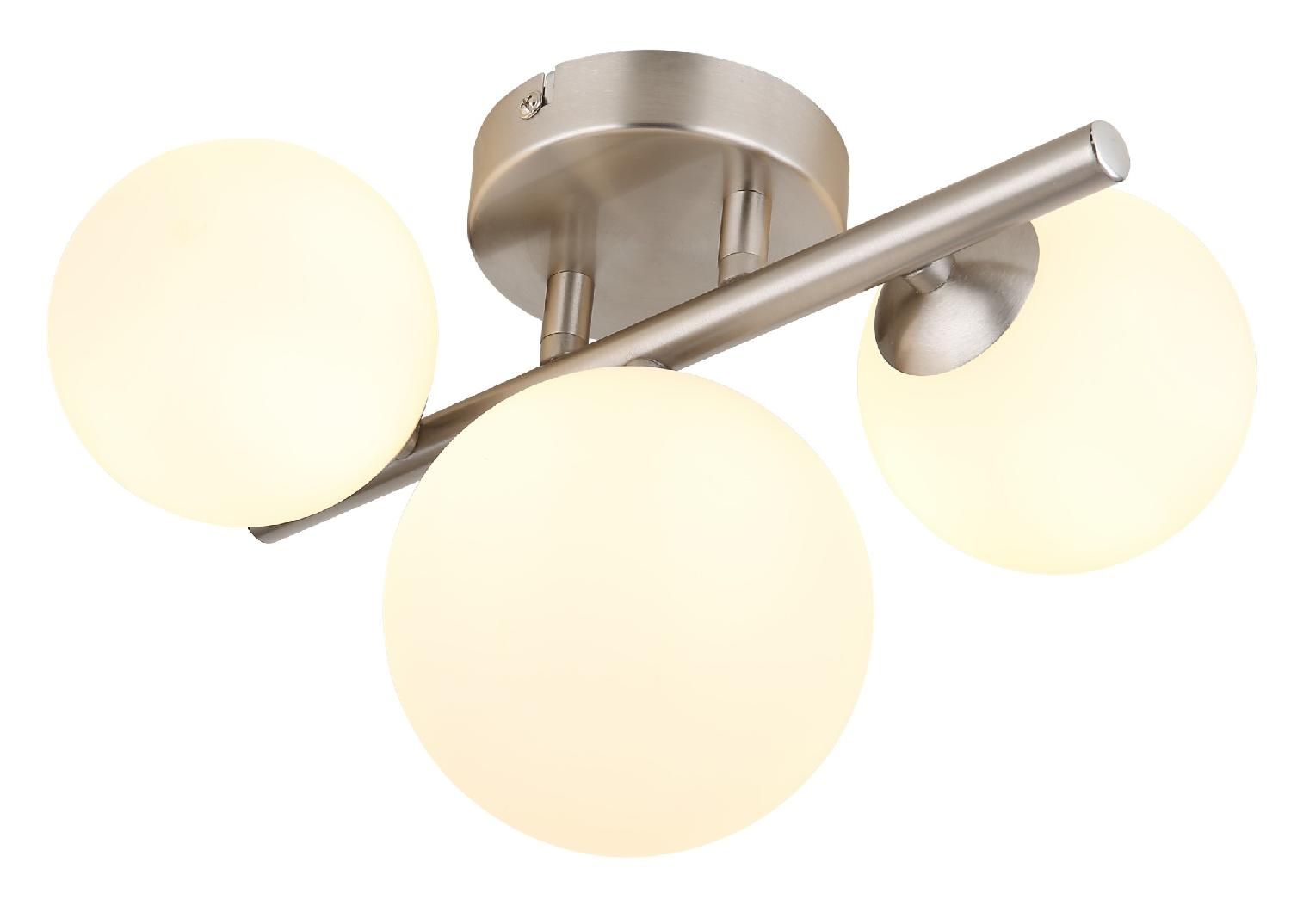 GLOBO LIGHTING 56140-3W Plafoniera LED Soffitto 3 Luci G9  Riha Nikel Opaco
