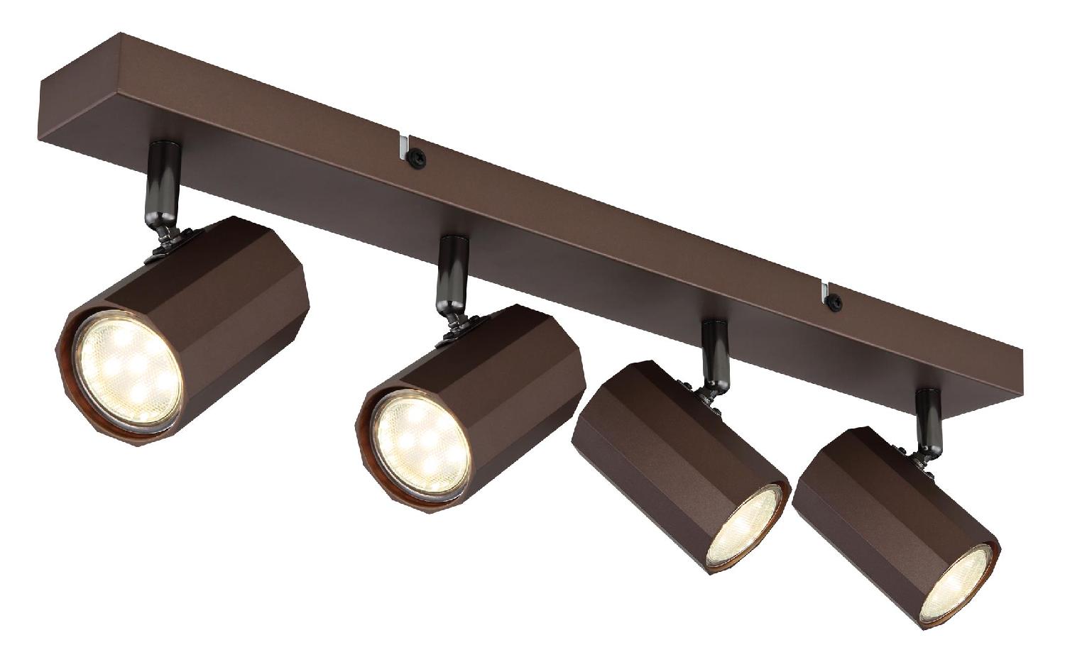 GLOBO LIGHTING 57919-4 Plafoniera a Soffitto 4 Luci Bronzo Satinato James
