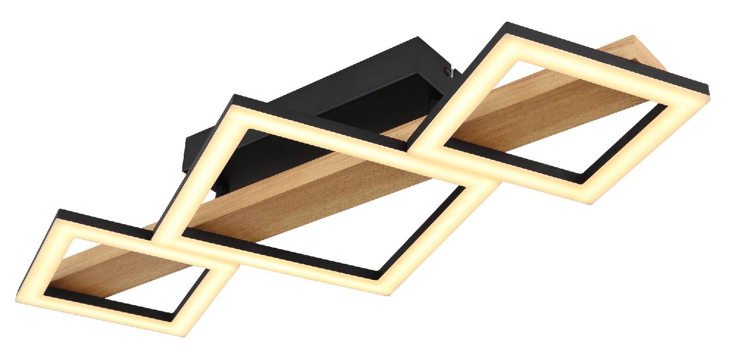 GLOBO LIGHTING 67288D1 Plafoniera LED a Soffitto 29 Watt Nero Opaco DUTSIN