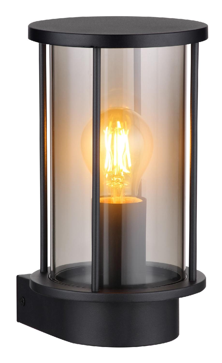 GLOBO LIGHTING Gracey Applique Da Esterno  E27 IP54 14,3x25,2 cm Nero Opaco