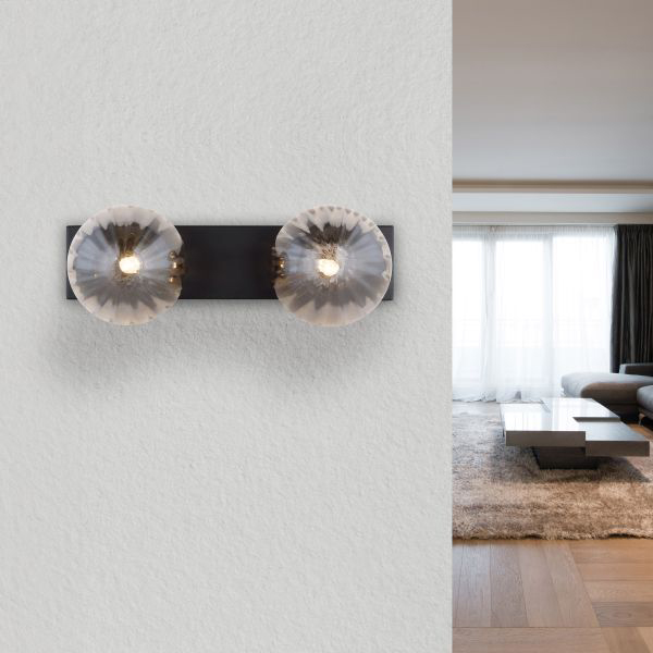 GLOBO LIGHTING 15216-2 Applique da Parete Dallerta 10 Watt 35x12x15 cm Nero