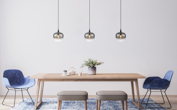 GLOBO LIGHTING 15548H Lampada a Sospensione Lampadario in Metallo Nero  Maxy